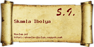 Skamla Ibolya névjegykártya